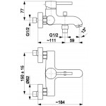 Смеситель для ванны Armatura Moza 5034-010 Смеситель для ванны Armatura Moza 5034-010